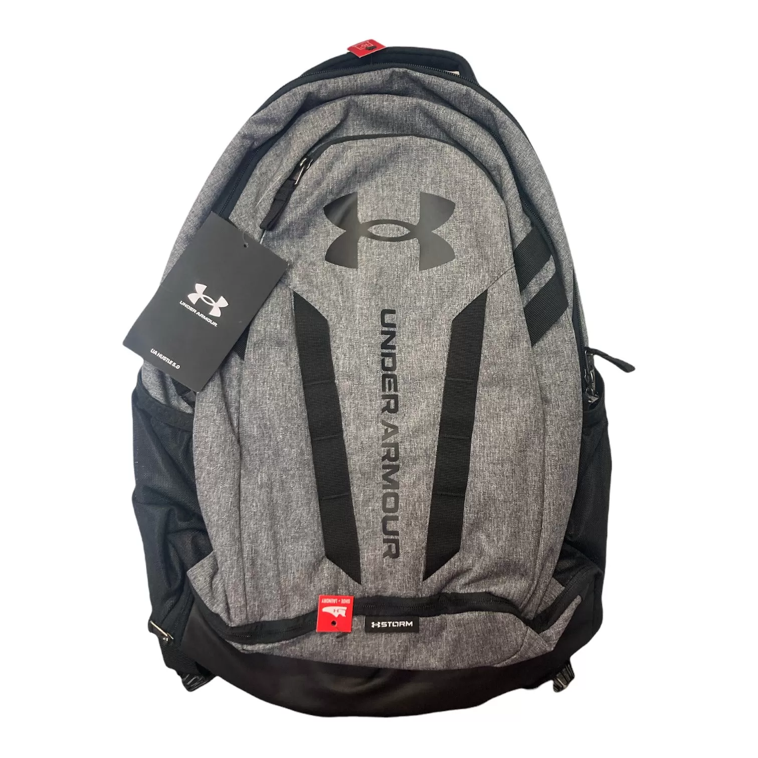 2020 Under Armour Hustle 5.0 Backpack School College Travel Gym, Grey