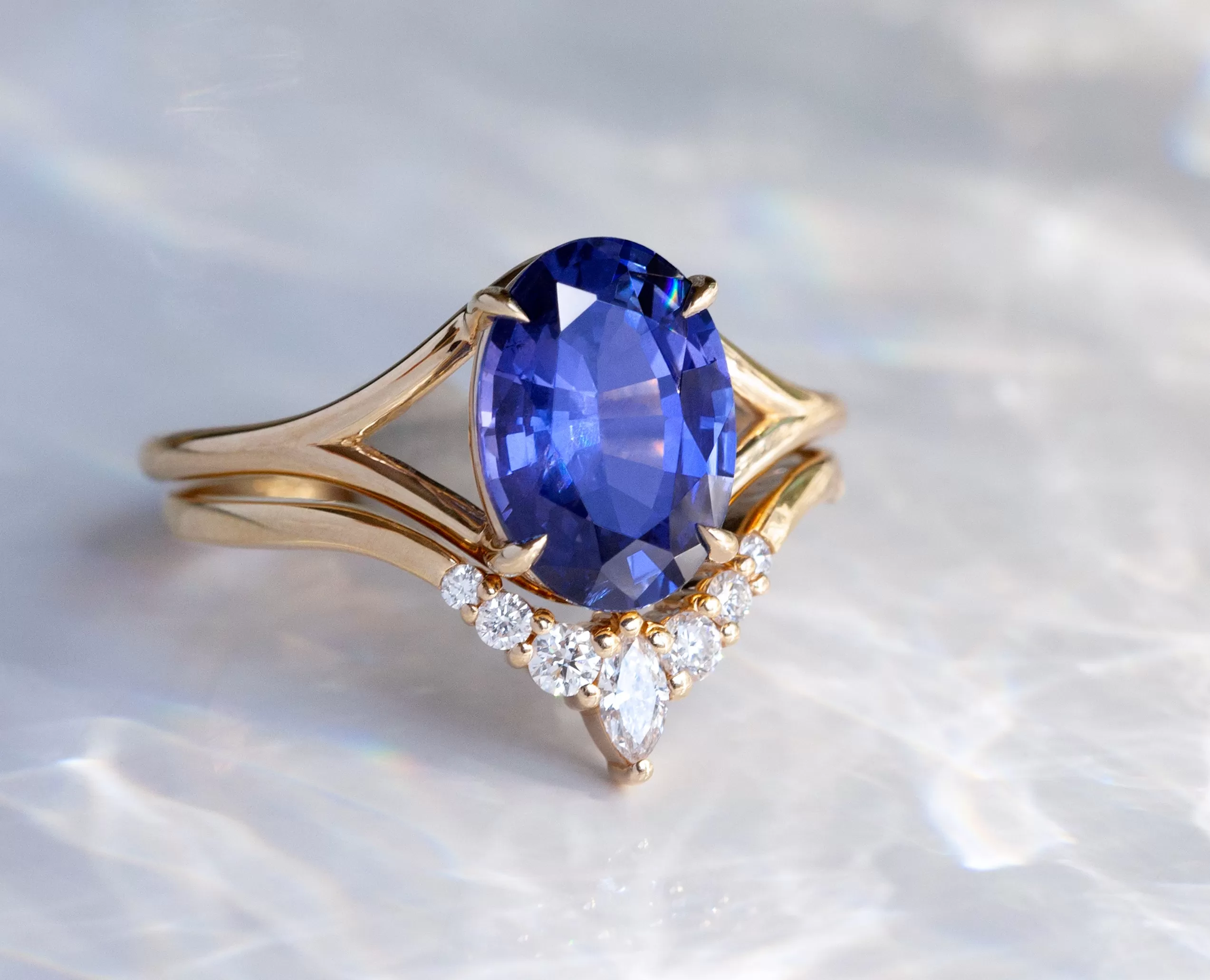 2.88-Carat Oval Sapphire Gemma Ring