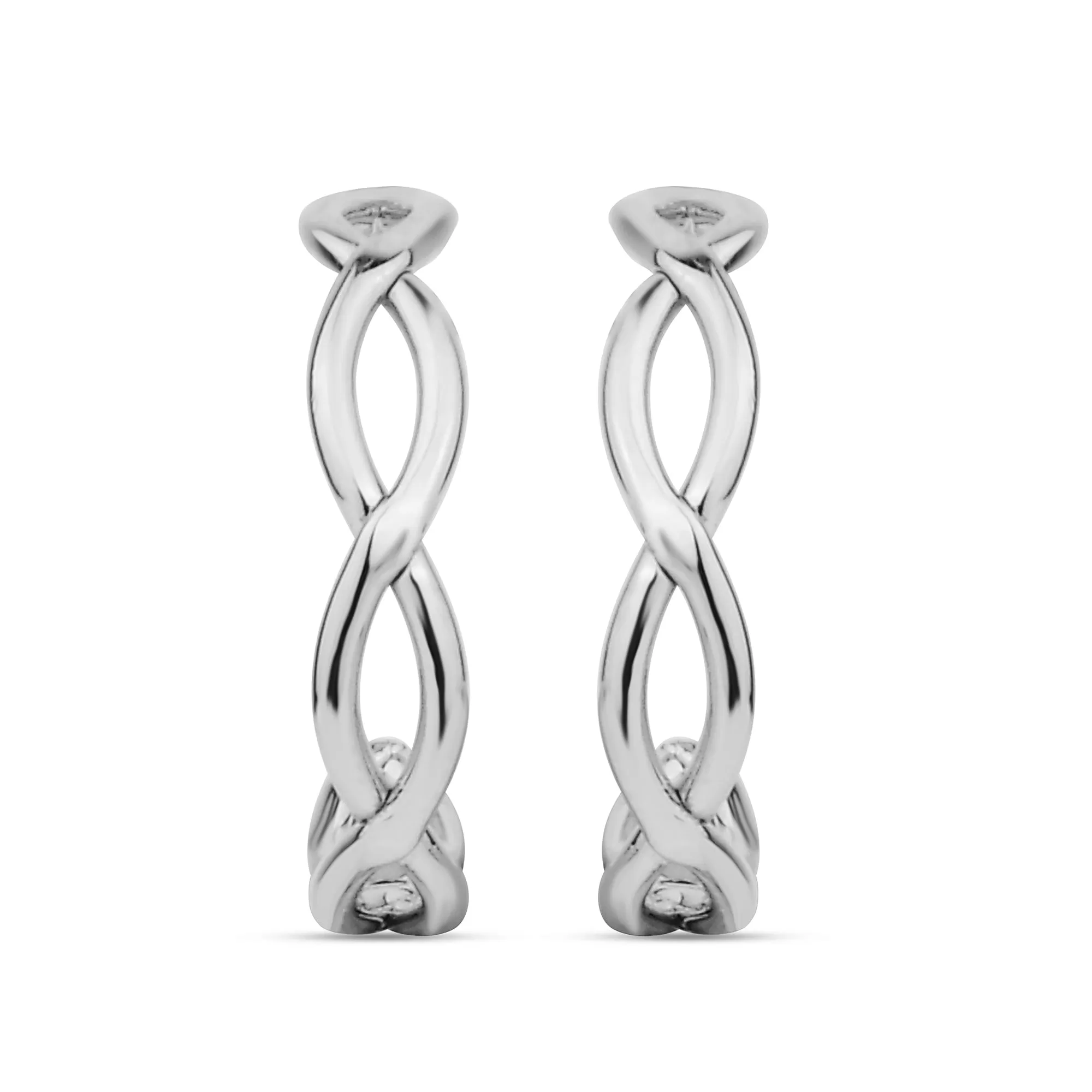 Accessorize London Women's Crossover Hoop Earrings