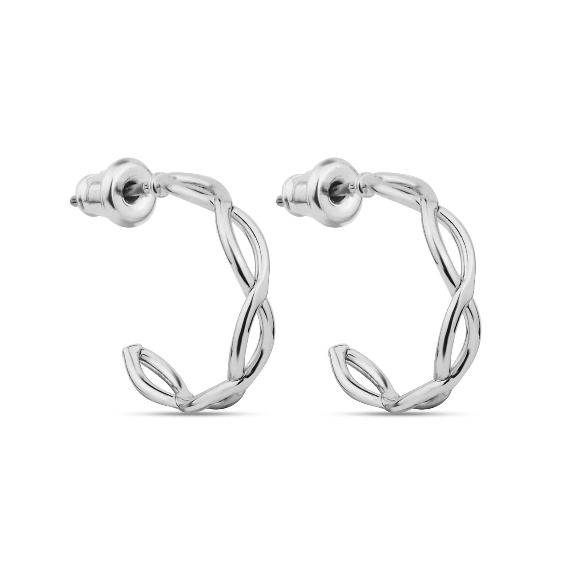 Accessorize London Women's Crossover Hoop Earrings