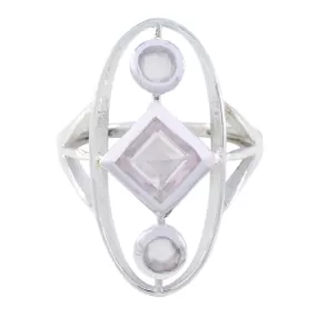 Adorable Gem Rose Quartz 925 Sterling Silver Ring Jewelry Box Hardware