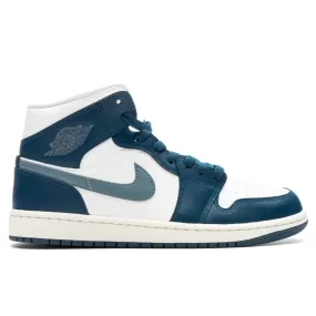 Air Jordan 1 Mid Women's - Sky J FR Blue/Ozone Blue/Sail