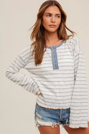 Alina Bell Sleeve Stripe Top