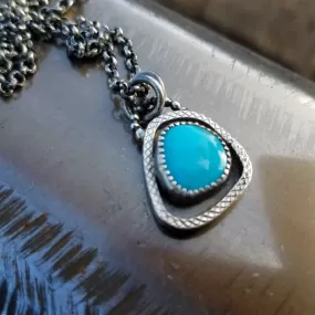 American Blue Turquoise Charm Necklace