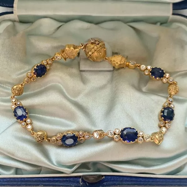 Antique Sapphire & Diamond Bracelet