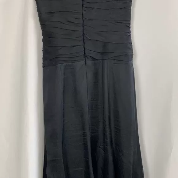 Armani Collezioni Black Pleated Top MIDI Dress