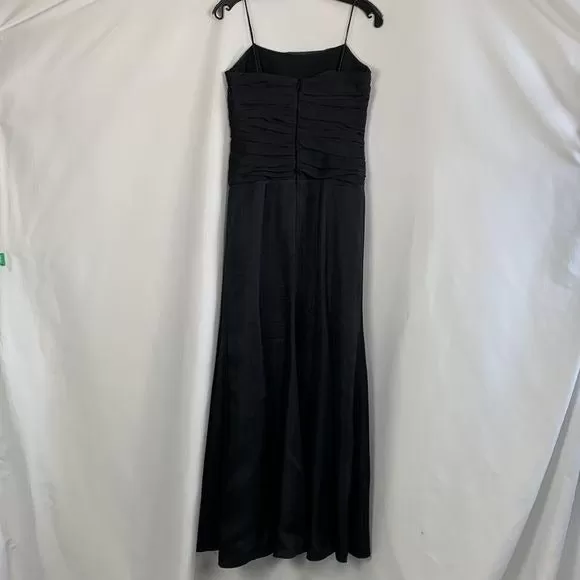 Armani Collezioni Black Pleated Top MIDI Dress