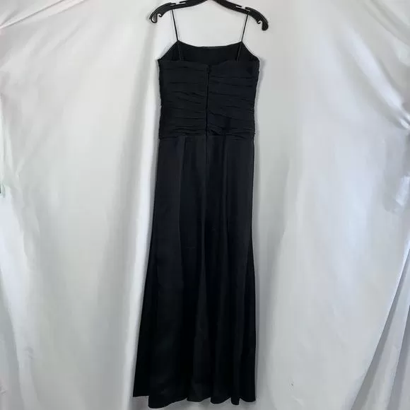 Armani Collezioni Black Pleated Top MIDI Dress