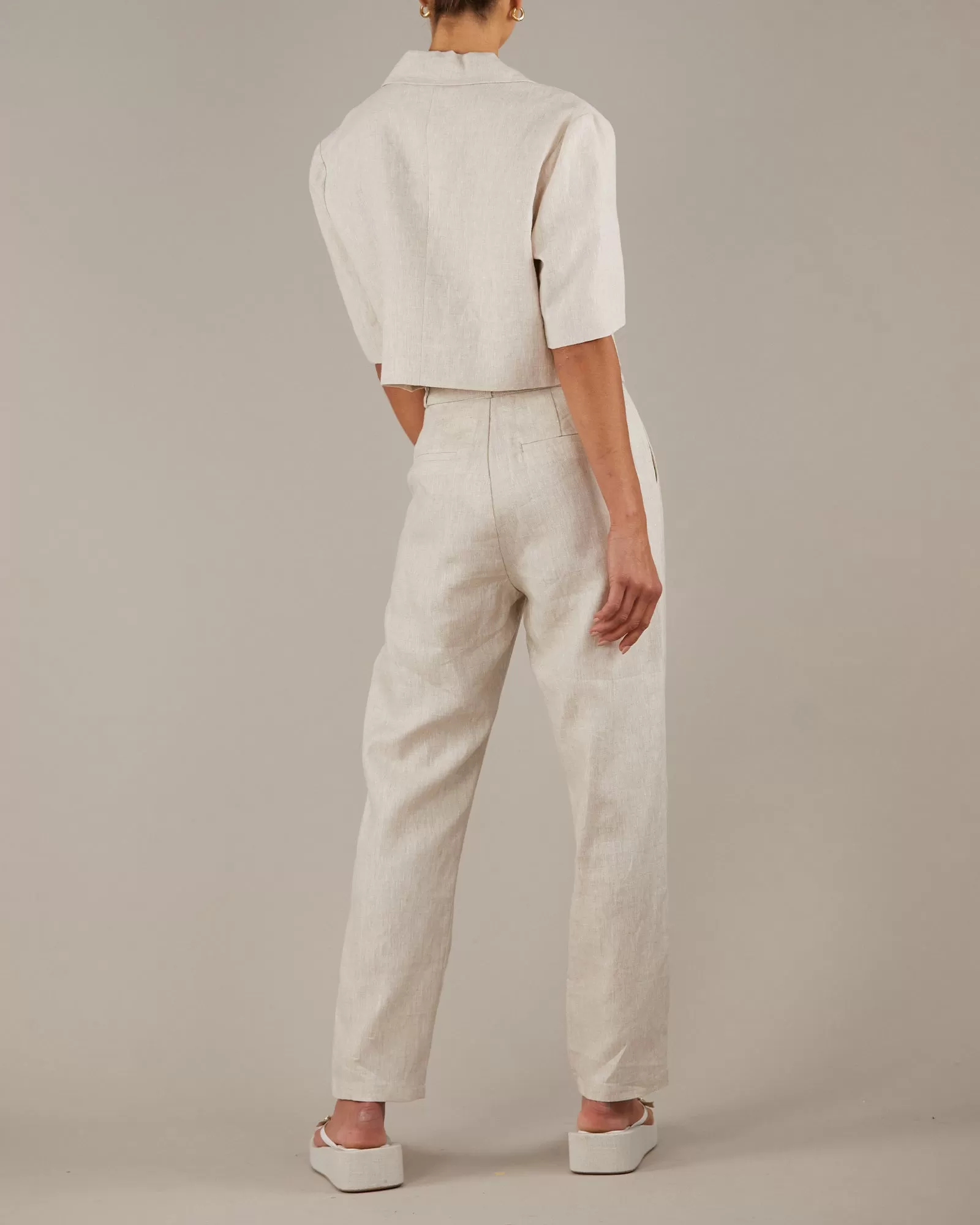 Azure Linen Pant - Natural