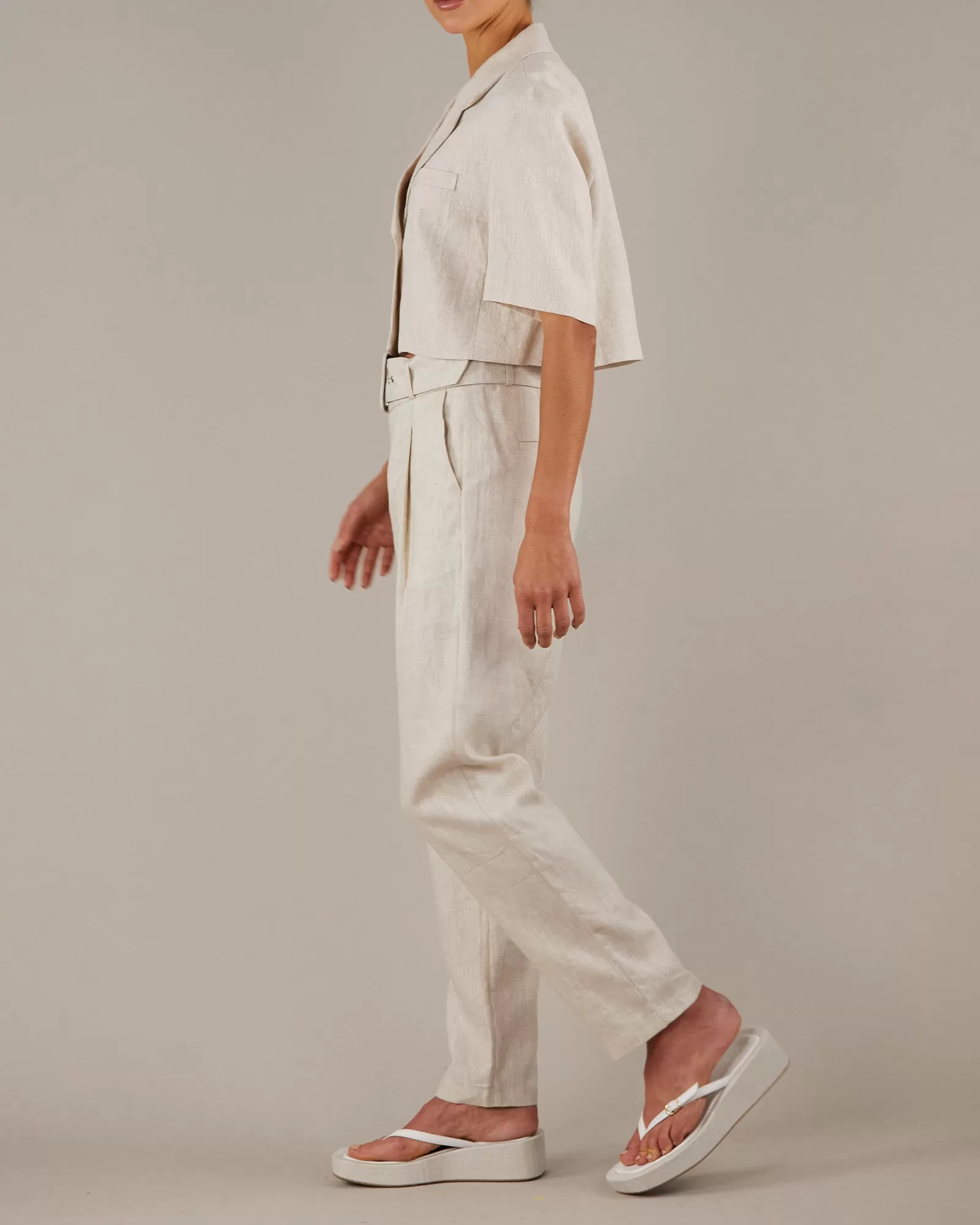 Azure Linen Pant - Natural