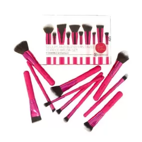 B H Sculpt And Blend Fan Faves 10 pcs Makeup Brush Set