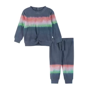 Baby Girls Navy Dip Dye Legging Set