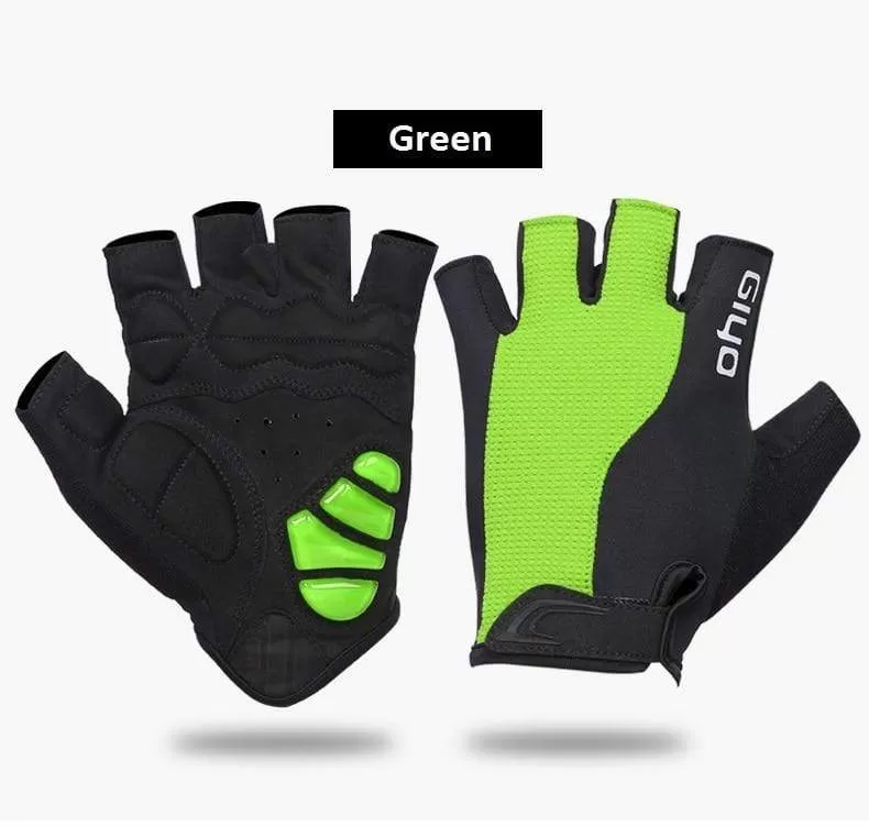 Bicycle Half Finger Gloves Breathable Lycra Fabric Men Women Cycling Gloves Road Bike Riding MTB DH Racing Outdoor Mittens