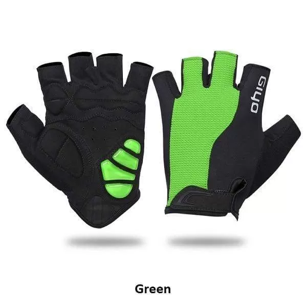 Bicycle Half Finger Gloves Breathable Lycra Fabric Men Women Cycling Gloves Road Bike Riding MTB DH Racing Outdoor Mittens