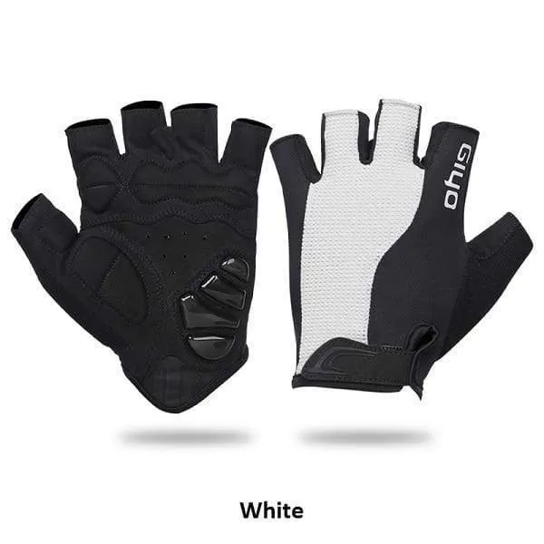 Bicycle Half Finger Gloves Breathable Lycra Fabric Men Women Cycling Gloves Road Bike Riding MTB DH Racing Outdoor Mittens