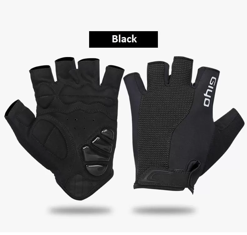 Bicycle Half Finger Gloves Breathable Lycra Fabric Men Women Cycling Gloves Road Bike Riding MTB DH Racing Outdoor Mittens