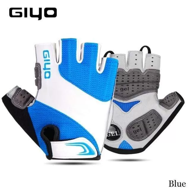 Bicycle Half Finger Gloves Breathable Lycra Fabric Men Women Cycling Gloves Road Bike Riding MTB DH Racing Outdoor Mittens