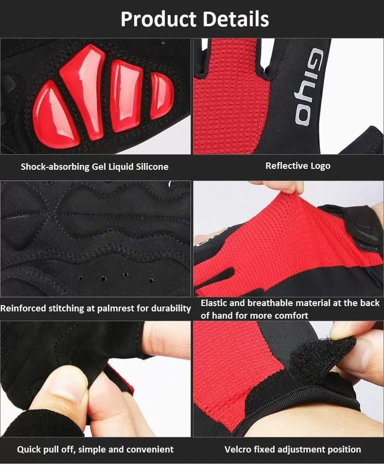 Bicycle Half Finger Gloves Breathable Lycra Fabric Men Women Cycling Gloves Road Bike Riding MTB DH Racing Outdoor Mittens