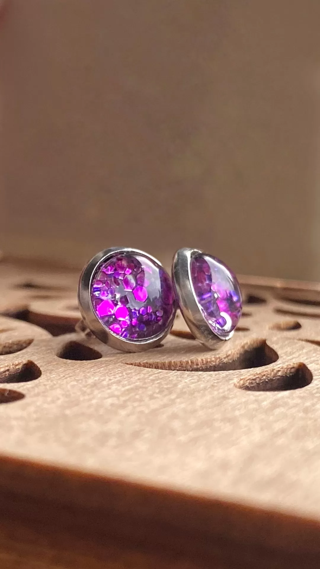 Brandon Farris Stud Earrings. Stainless steel - Glitter4Good