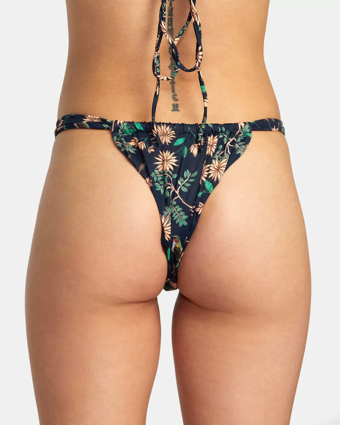 Byrd Wide Slide Skimpy Bikini Bottoms - Moody Blue