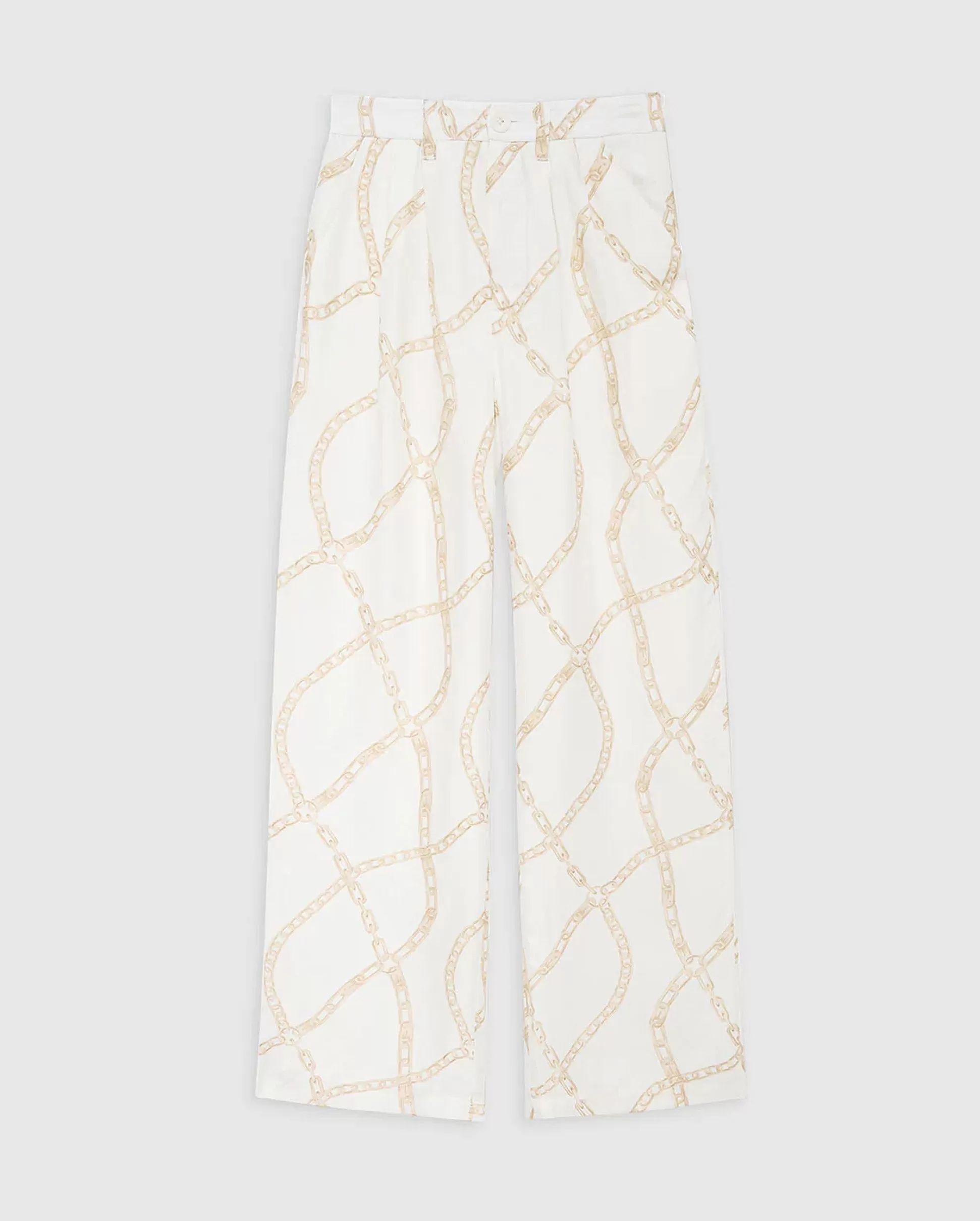 CARRIE PANT / CREAM AND TAN LINK PRINT