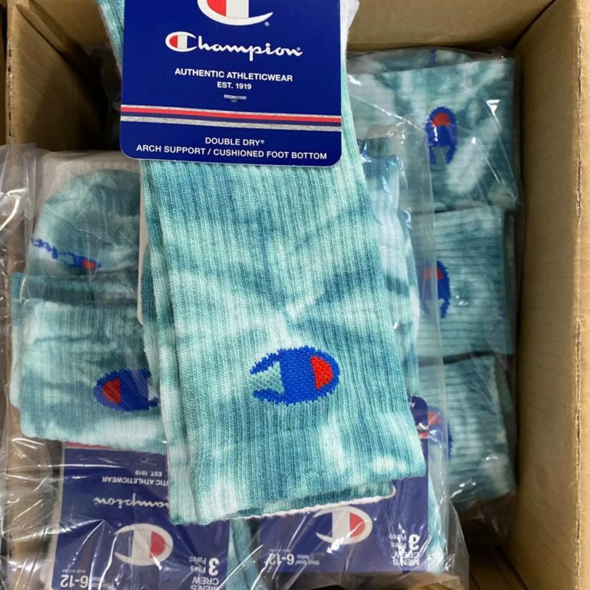 Champion Crew Socks  (3 Pairs / pack - 12 pks / Case)