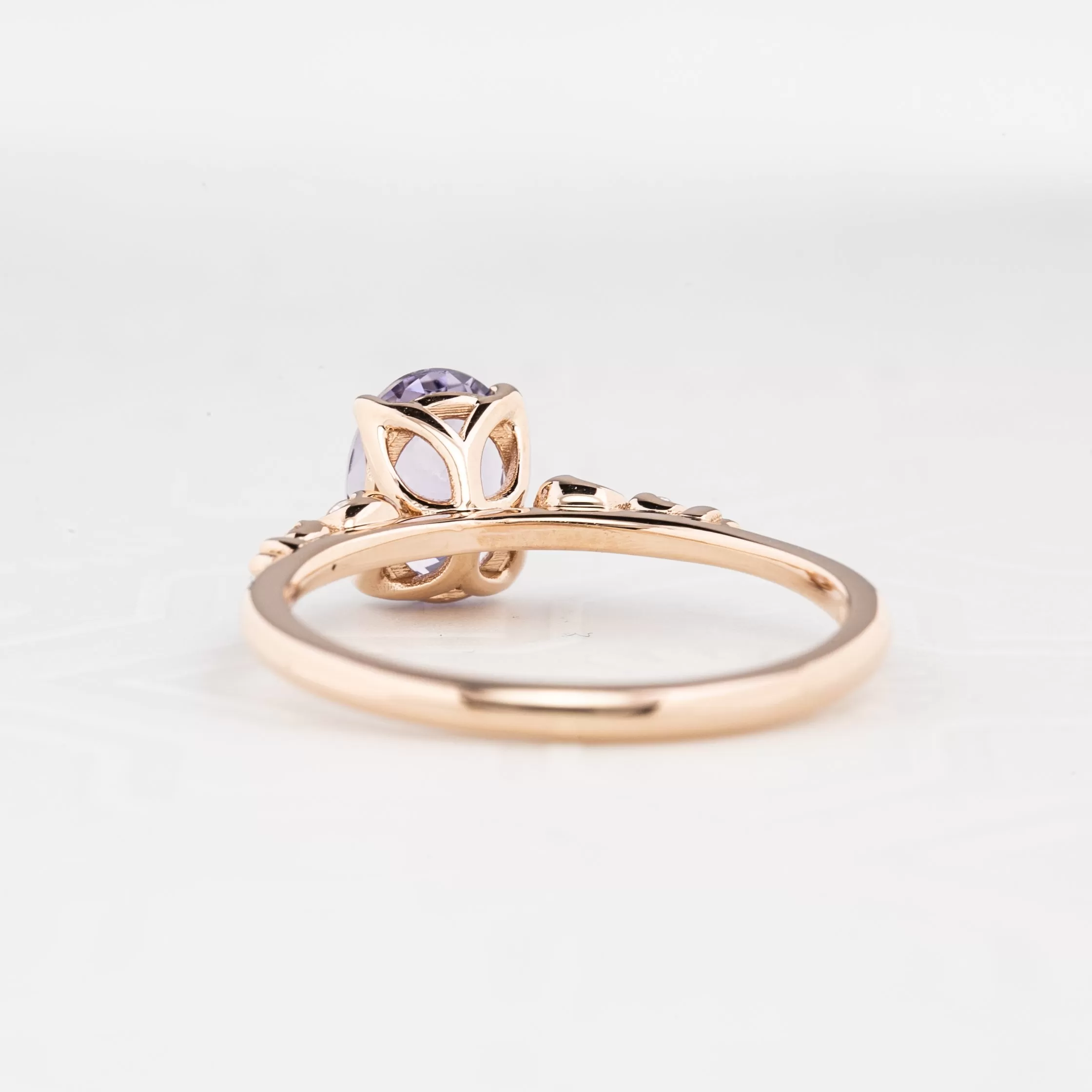 Estel Luxe Ring 0.87ct Lavender Purple Madagascar Sapphire, 14k Rose Gold (One of a kind)