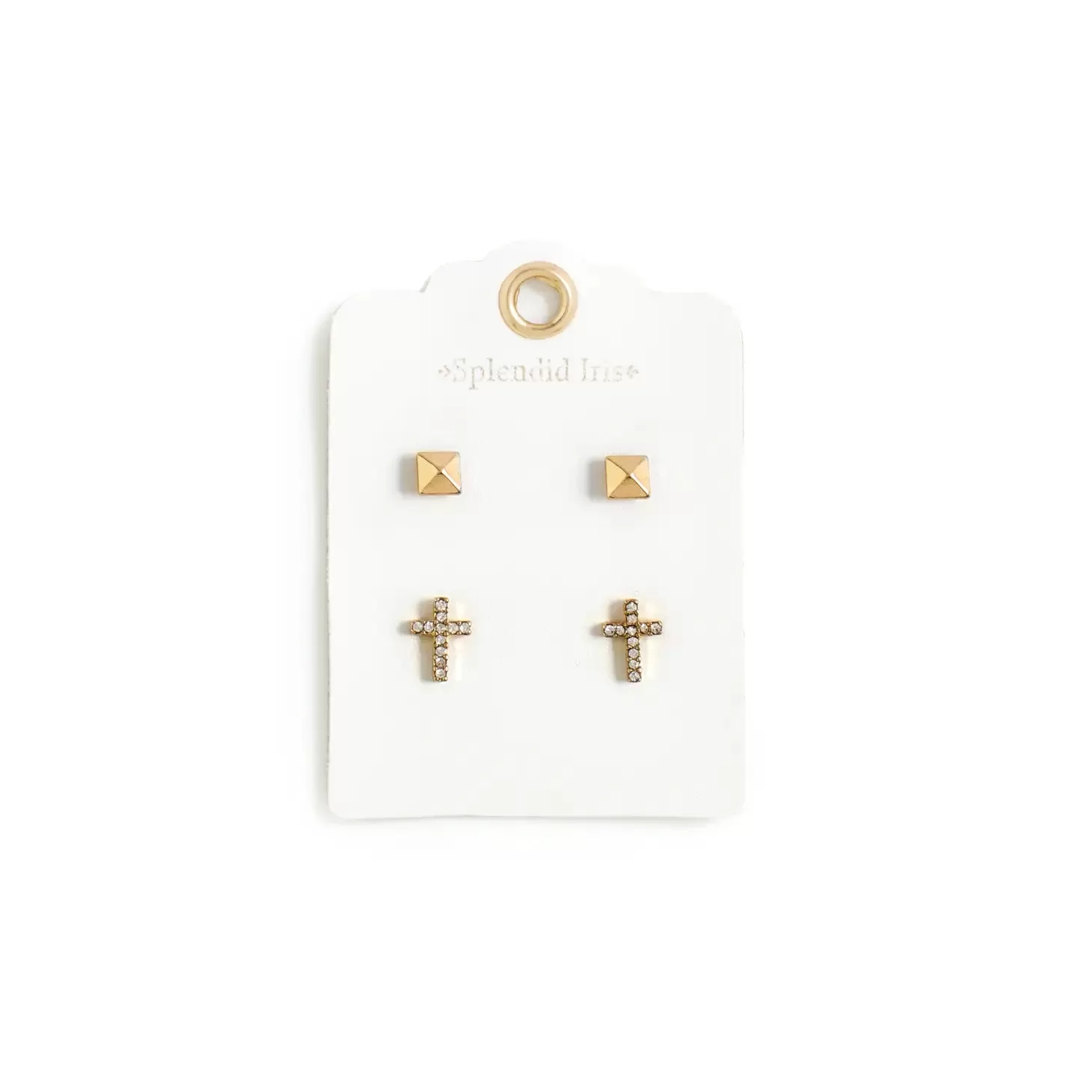 FaithFull Silver & Gold Cross Earring Gift Set