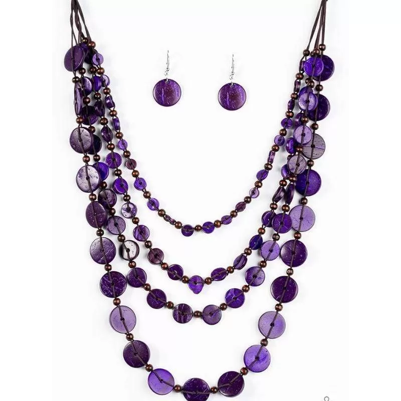 Fiji Flair Purple Necklace