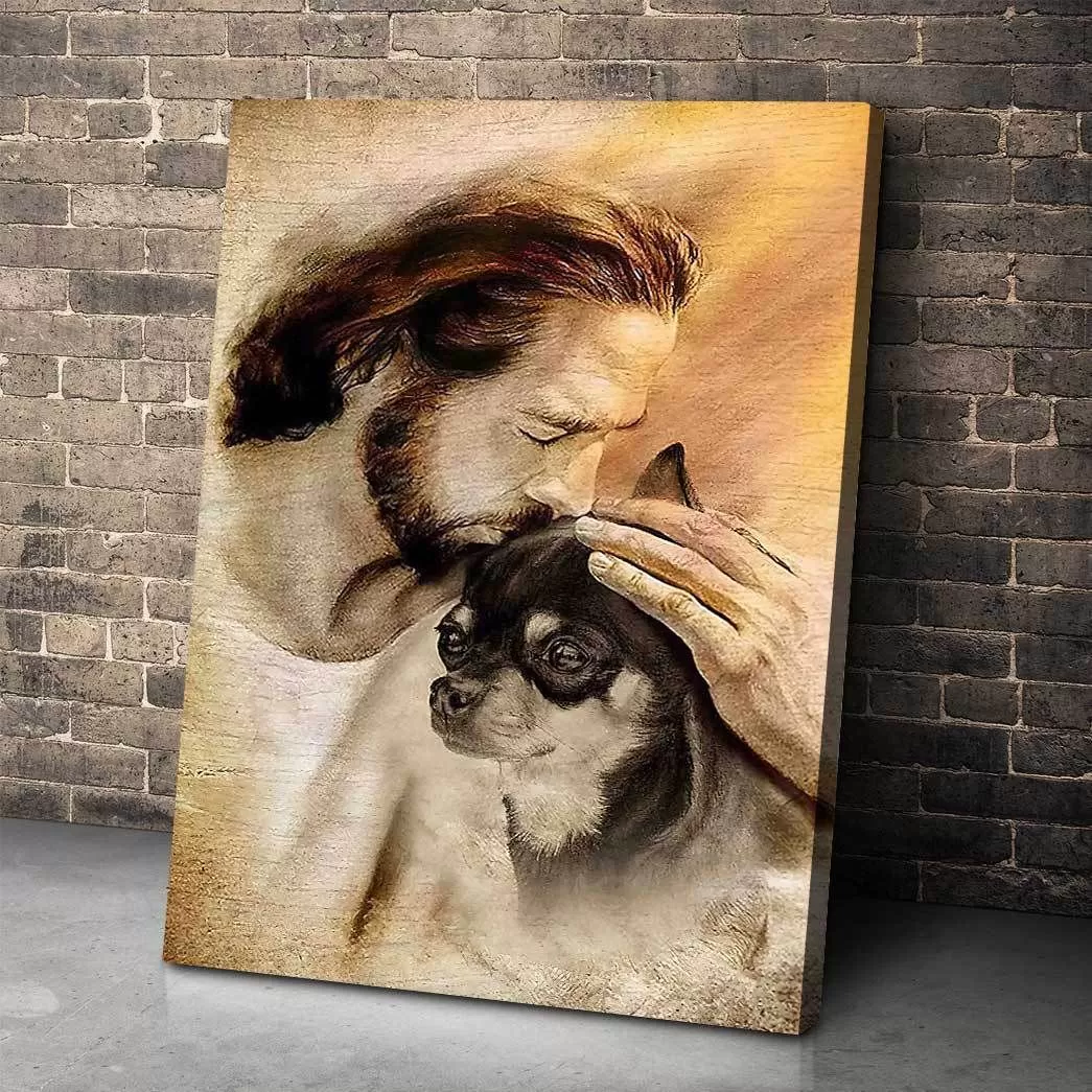 Gearhuman 3D God And His Chihuahua Canvas