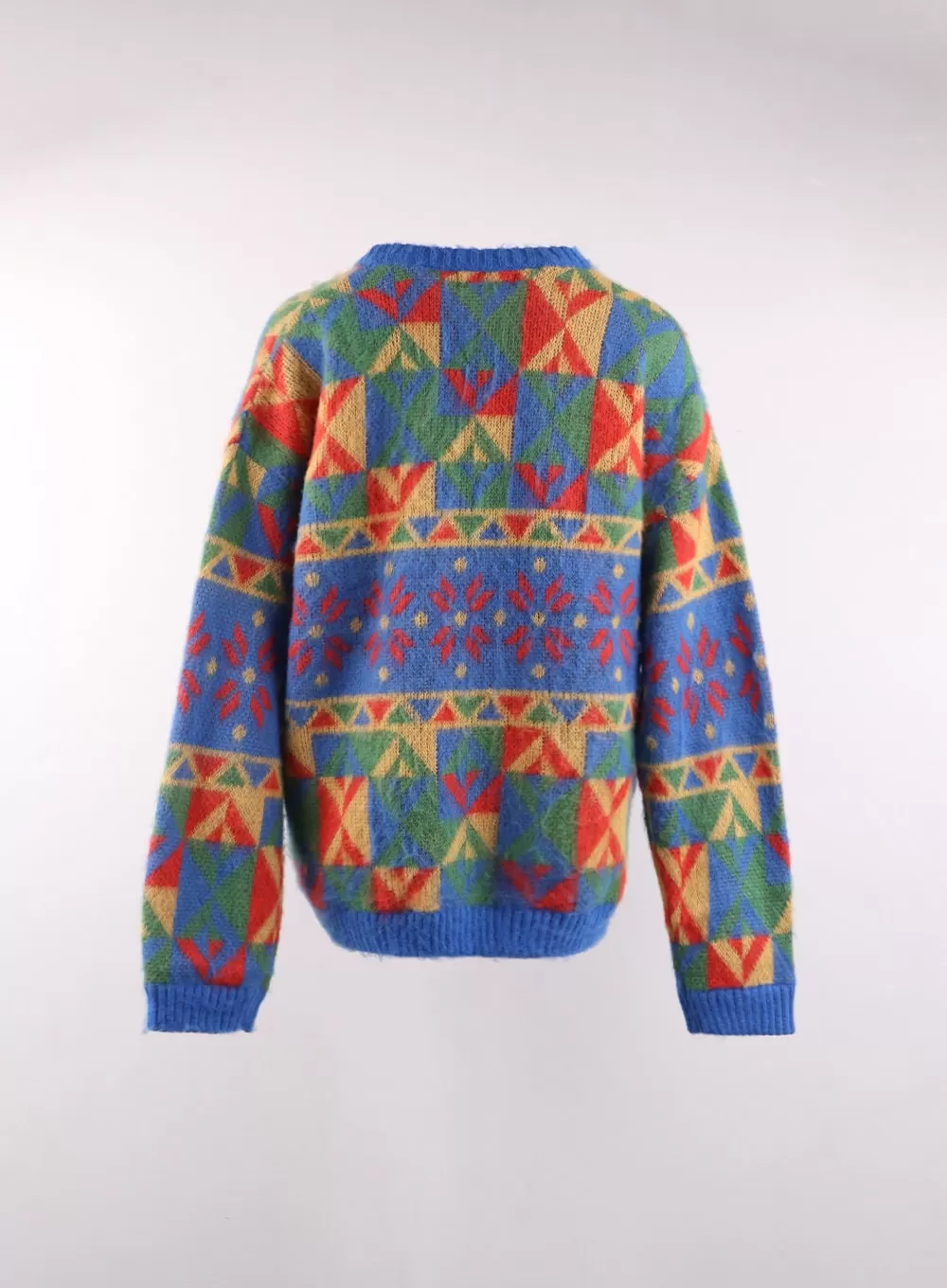 Geometric Patterned Knit Sweater OF405