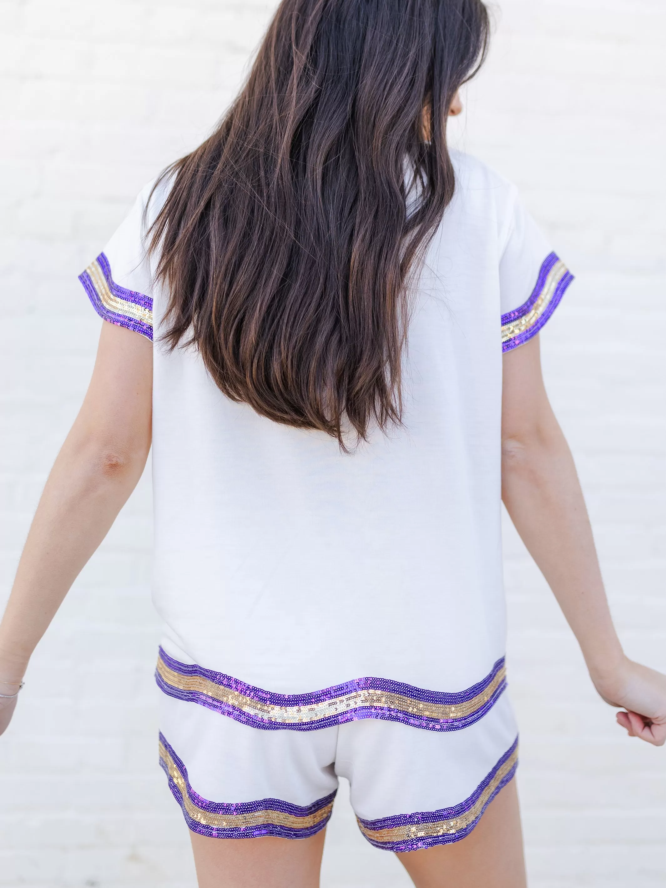 Ginny Top | Purple   Gold