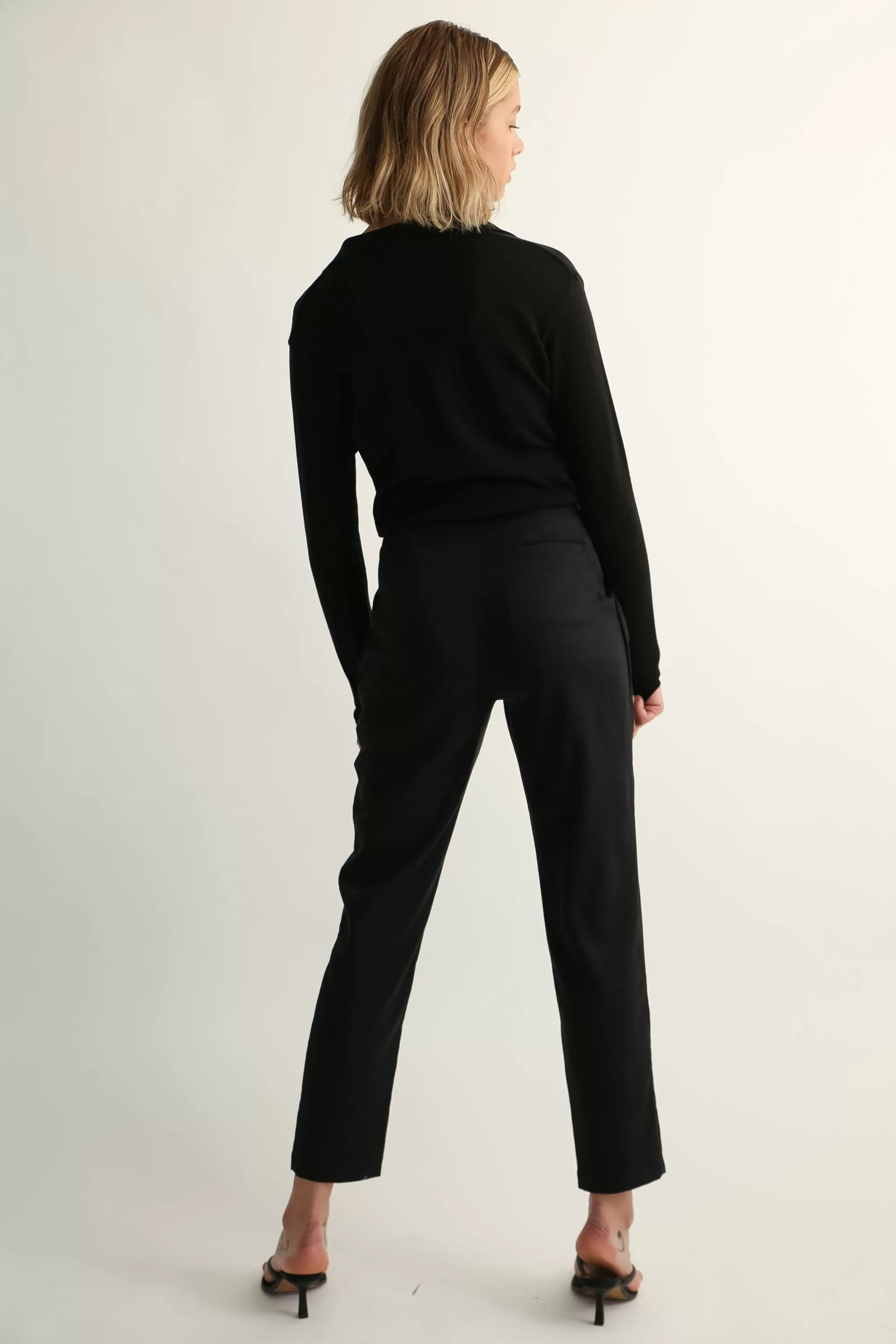 High Waisted Tencel Trousers