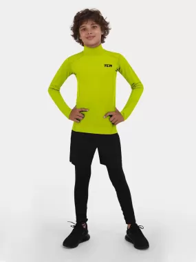 Hyperfusion Compression Base Layer Long Sleeve Mock Neck For Boys