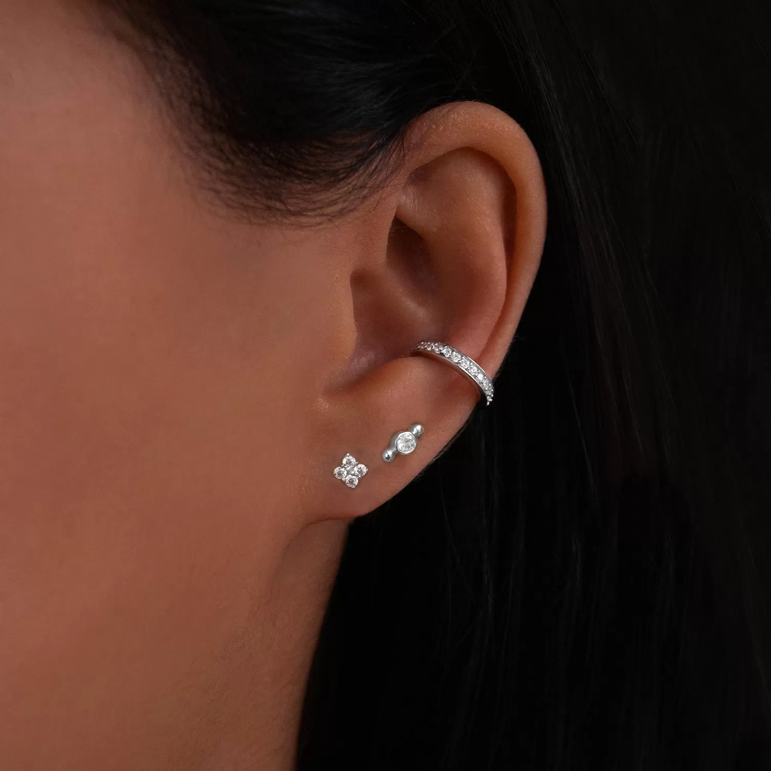 Isla Studs | Silver & CZ