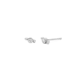 Isla Studs | Silver & CZ