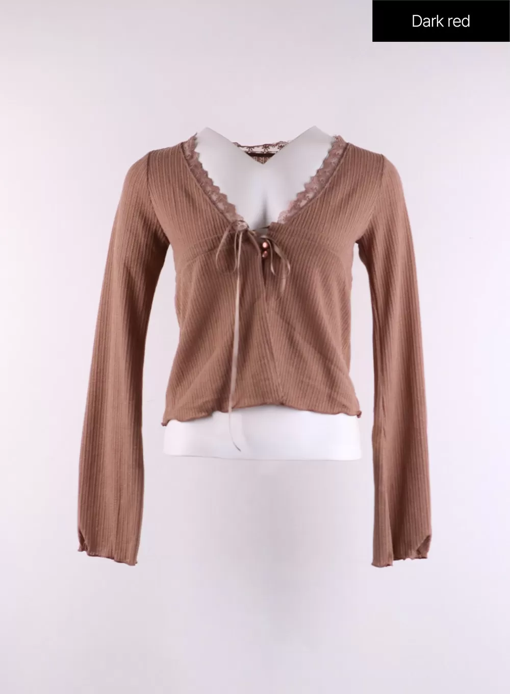 Lace Trim Cropped Cardigan CF406