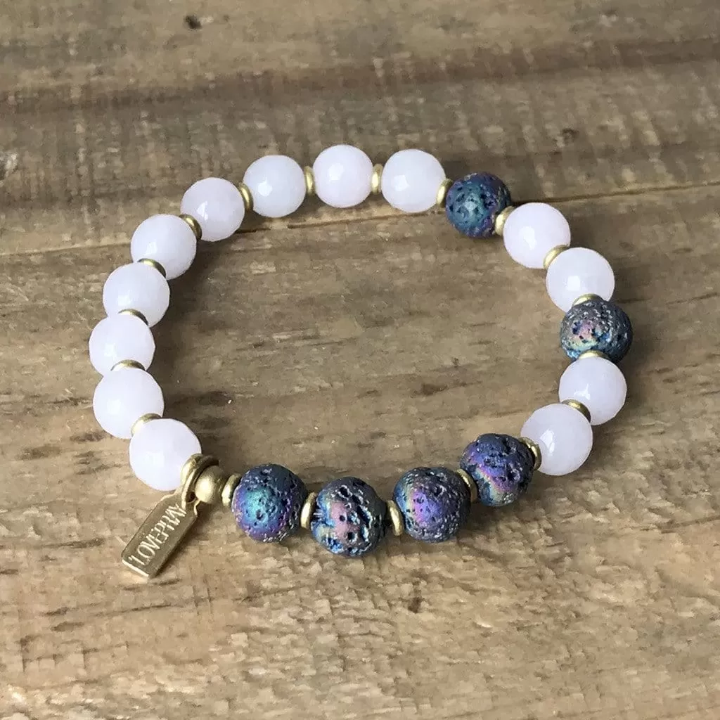 Love Rose Quartz Essential Oil Diffuser Bracelet