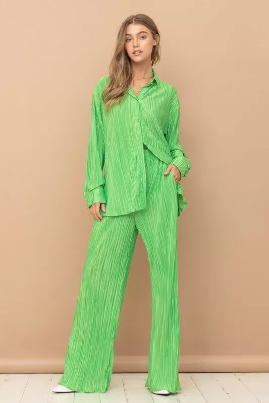 Manning Pleated Blouse Pants Set [ONLINE EXCLUSIVE]