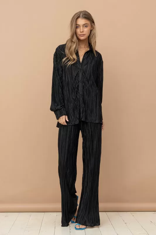 Manning Pleated Blouse Pants Set [ONLINE EXCLUSIVE]