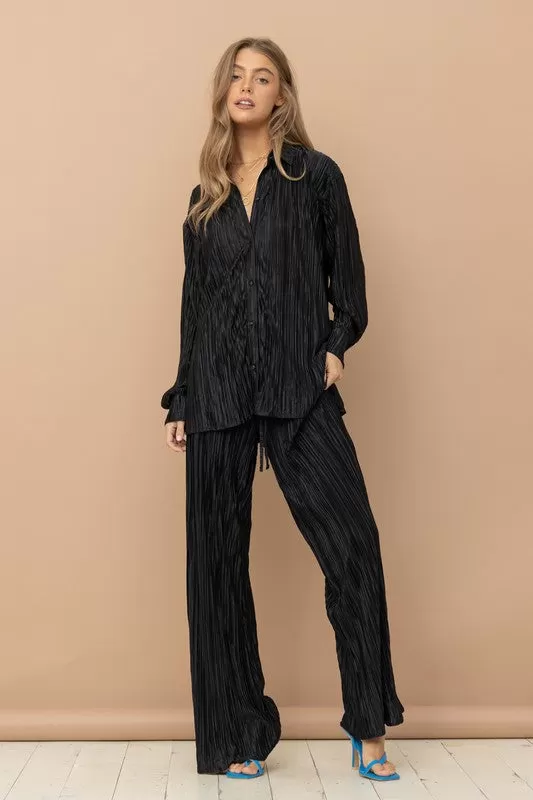 Manning Pleated Blouse Pants Set [ONLINE EXCLUSIVE]