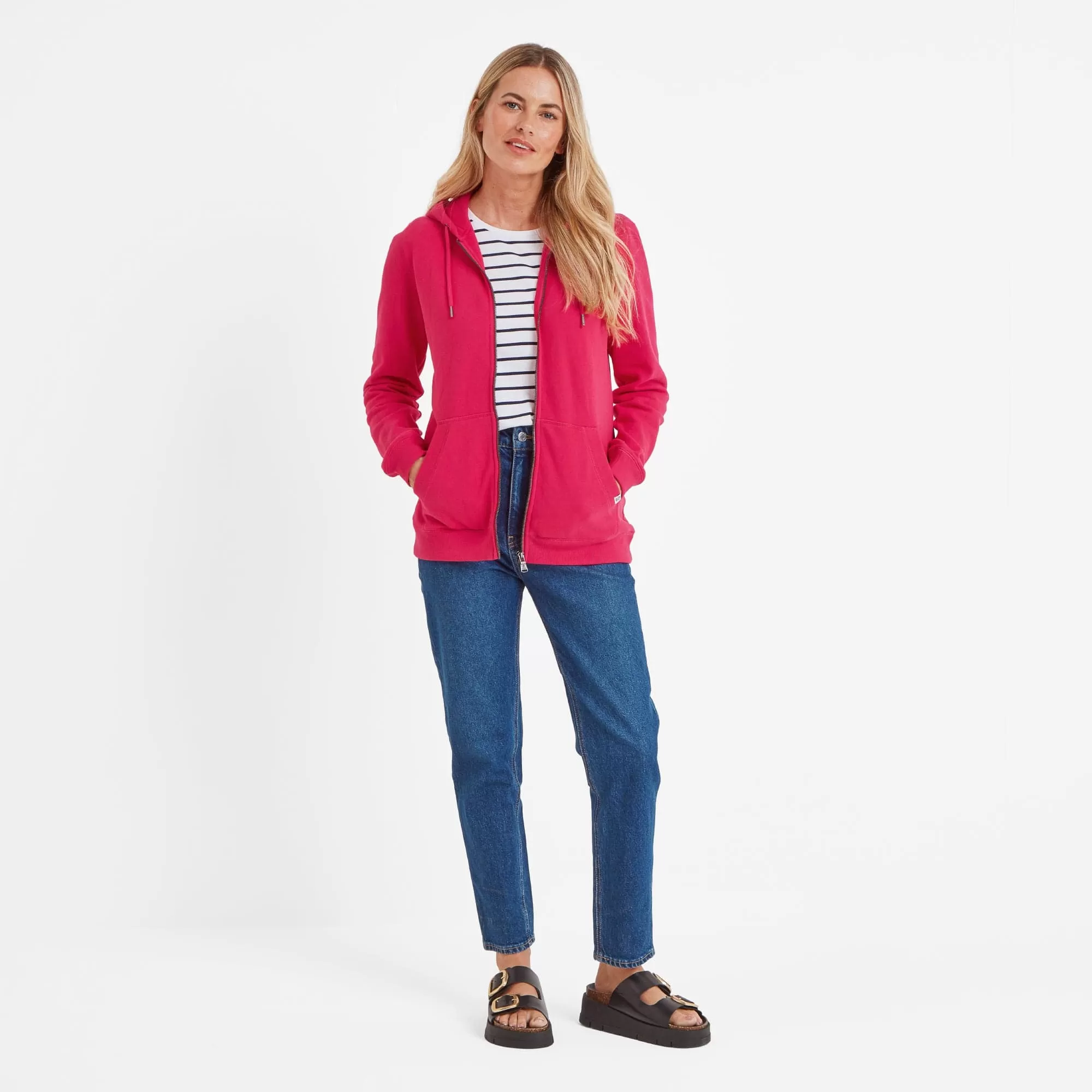 Mia Womens Hoodie - Magenta Pink