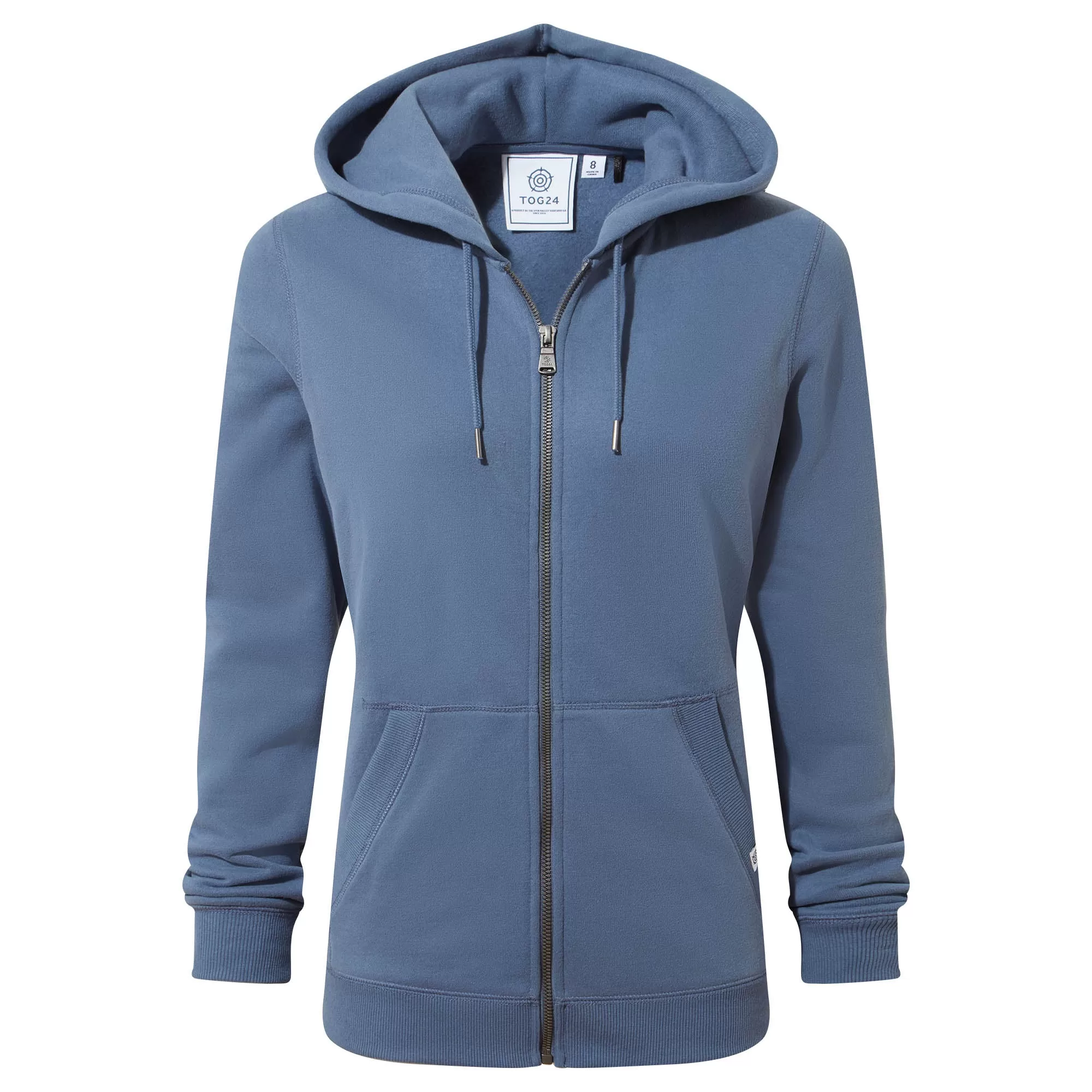 Mia Womens Zip Hoody - Blue Stone