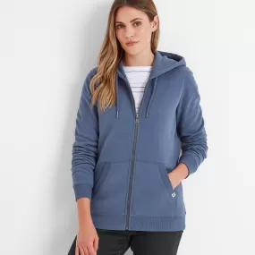 Mia Womens Zip Hoody - Blue Stone