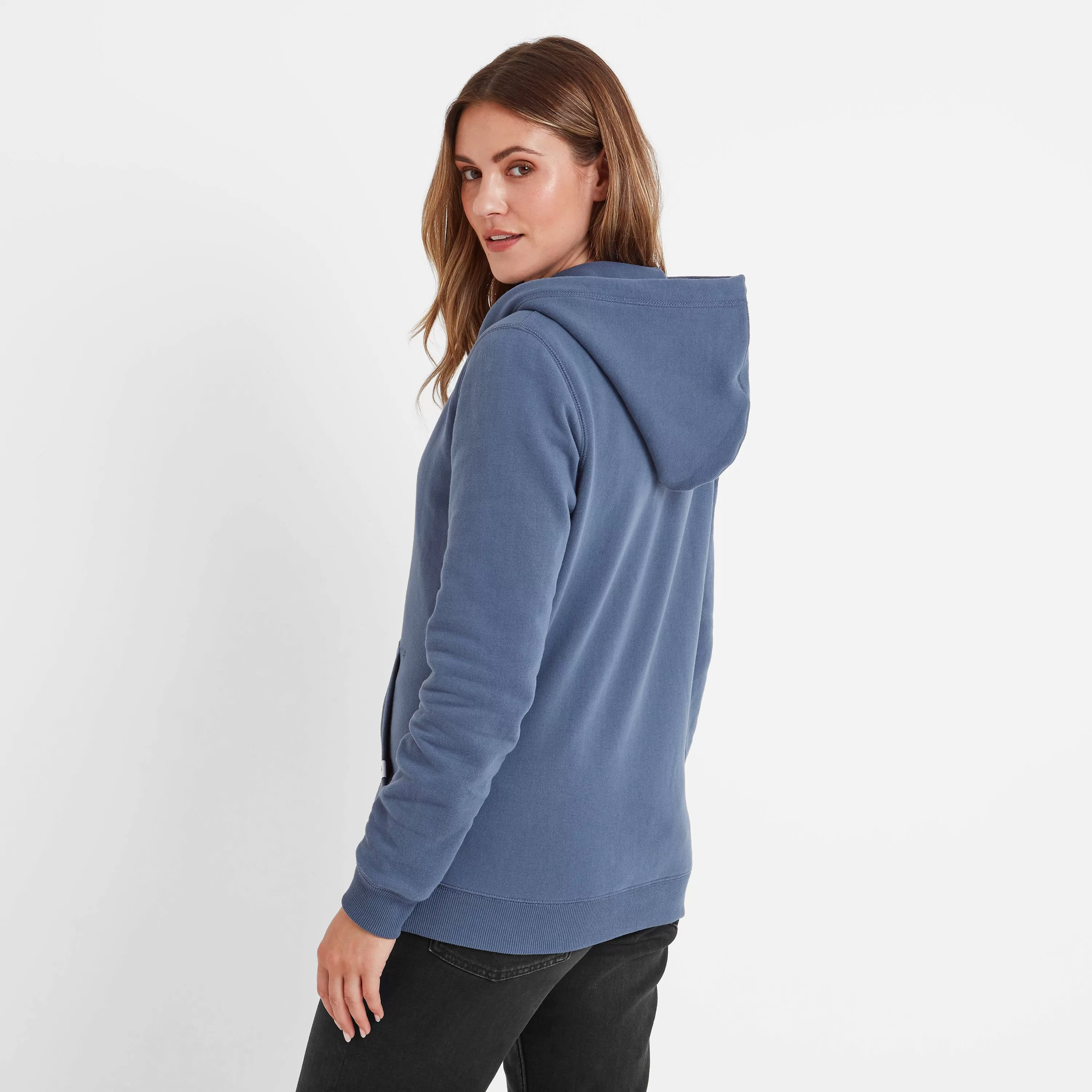 Mia Womens Zip Hoody - Blue Stone