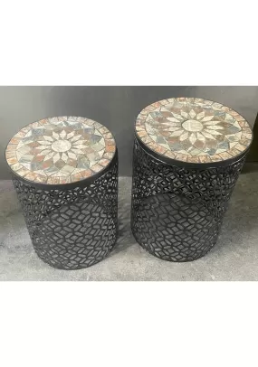 Mosaic Top Stool Set