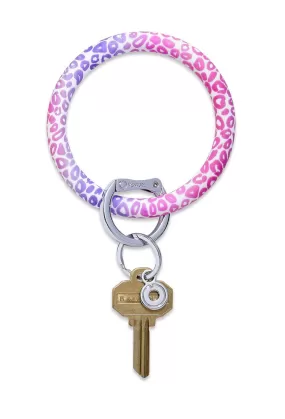 O-Venture Silicone Key Ring Pink Cheetah