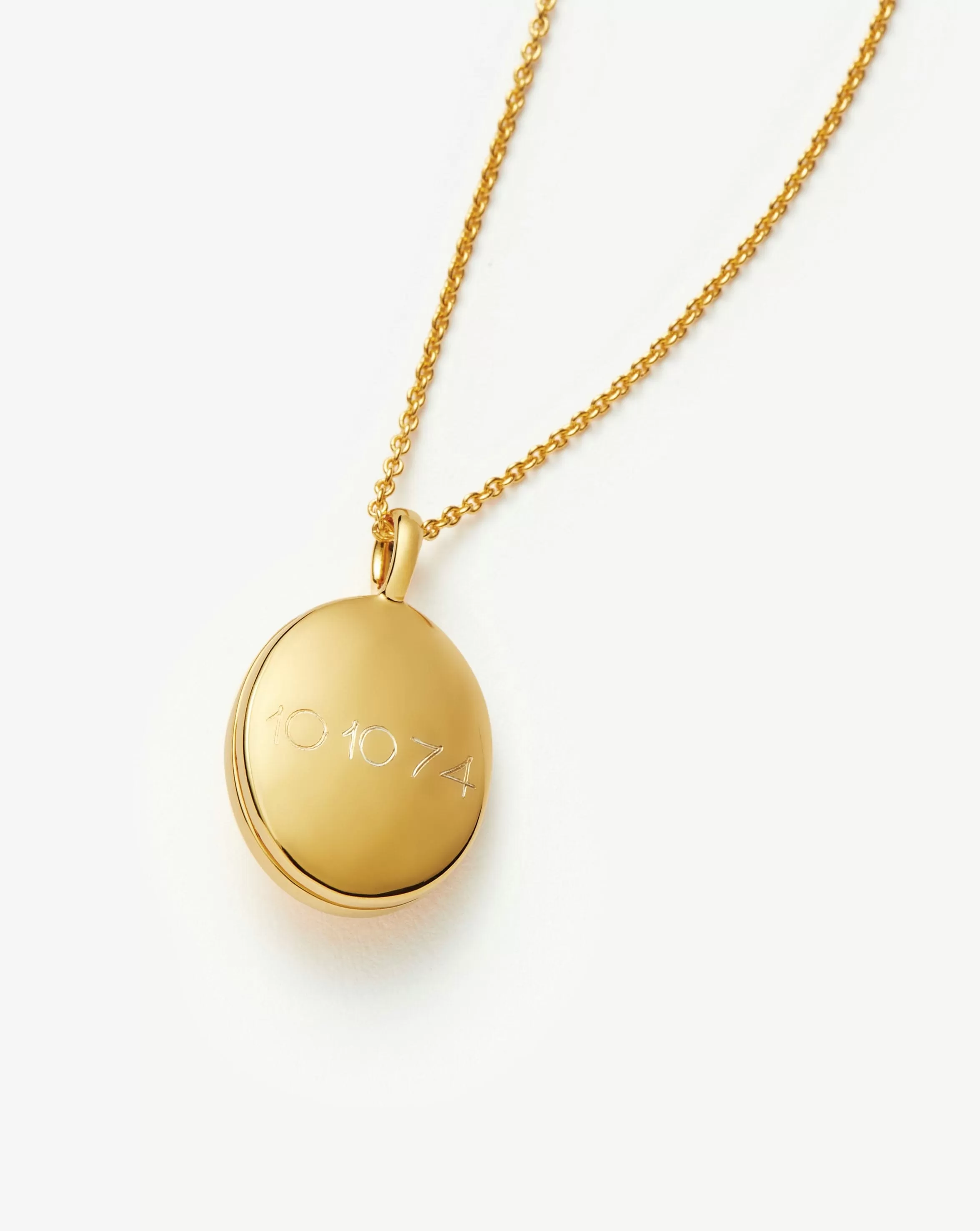 Oval Locket Pendant Necklace