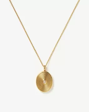 Oval Locket Pendant Necklace