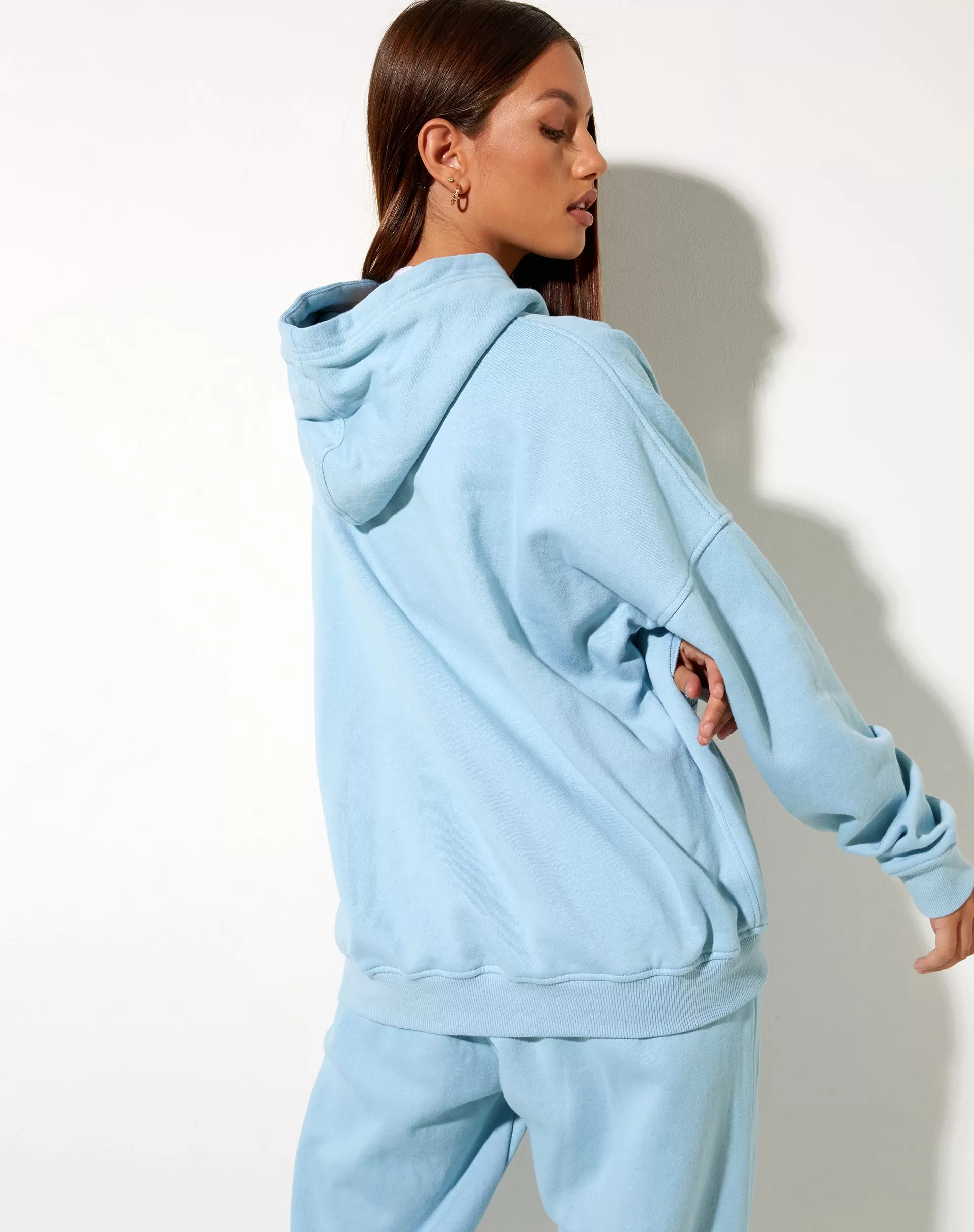 Oversize Hoodie in Nantucket Blue Motel Beach Club